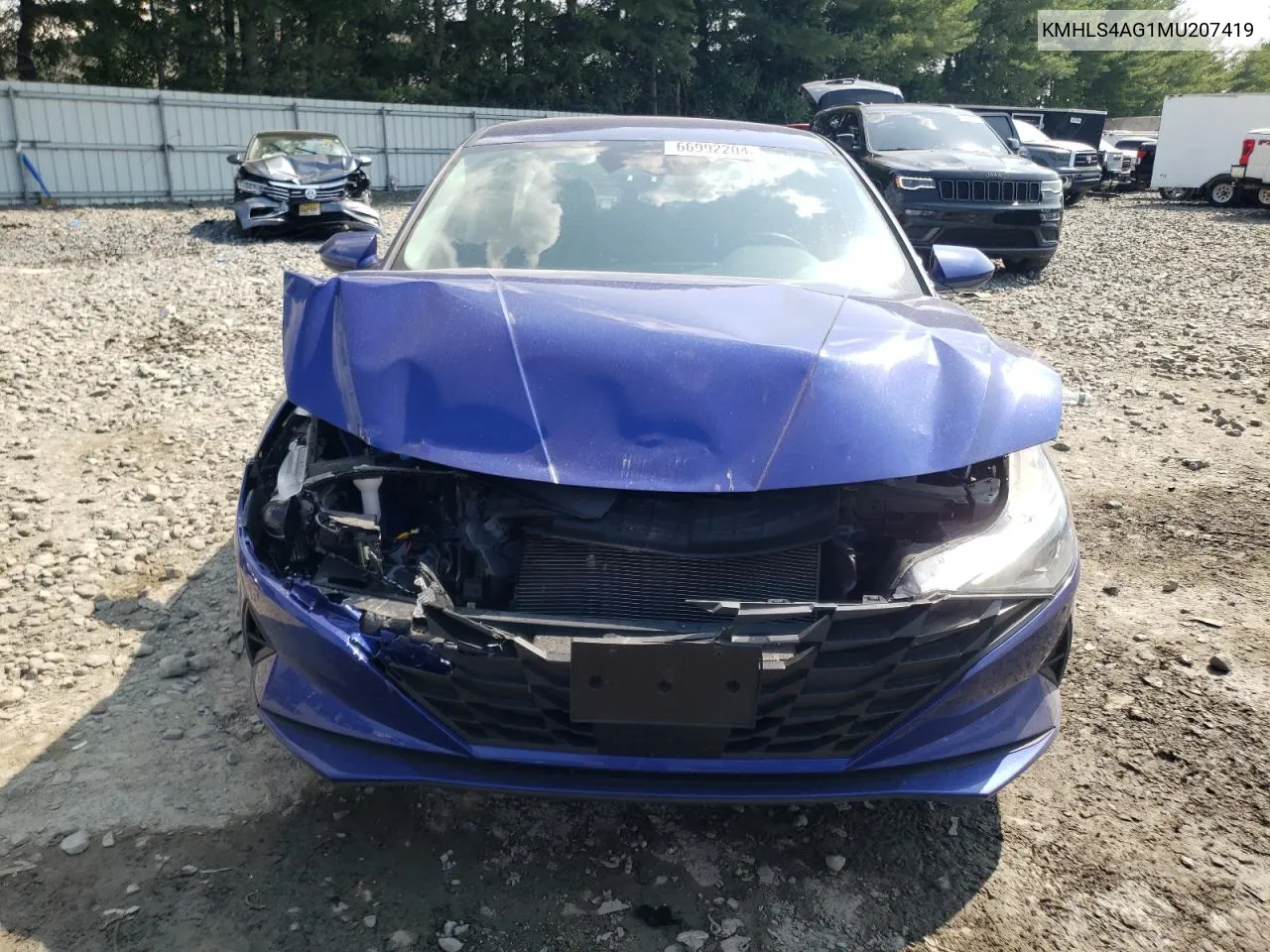 2021 Hyundai Elantra Sel VIN: KMHLS4AG1MU207419 Lot: 66992204