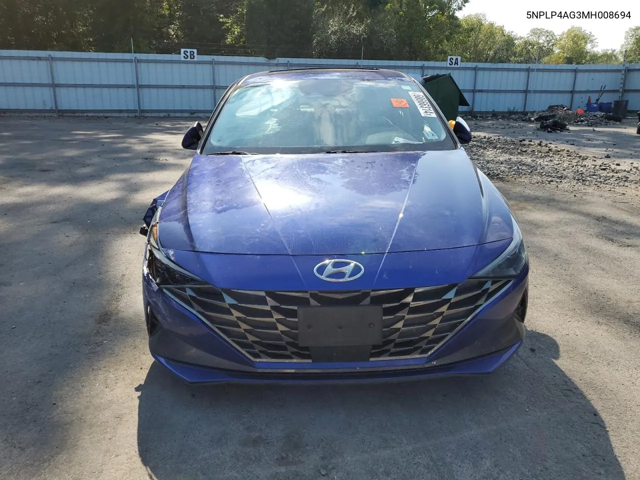 5NPLP4AG3MH008694 2021 Hyundai Elantra Limited