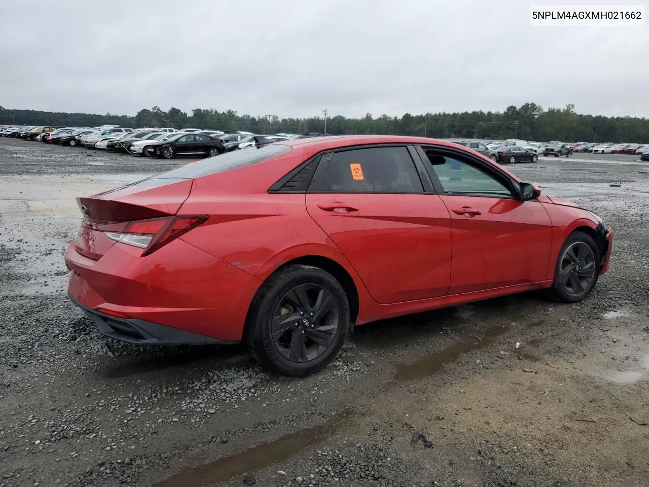 2021 Hyundai Elantra Sel VIN: 5NPLM4AGXMH021662 Lot: 70260334