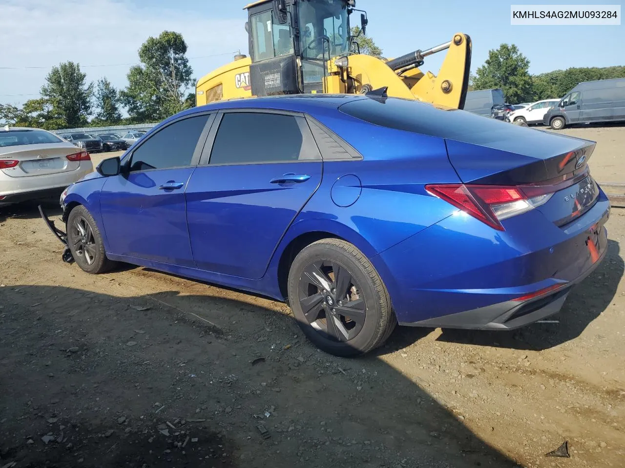 KMHLS4AG2MU093284 2021 Hyundai Elantra Sel