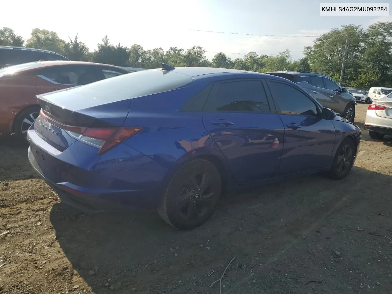 2021 Hyundai Elantra Sel VIN: KMHLS4AG2MU093284 Lot: 70375614