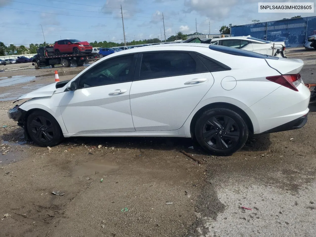 2021 Hyundai Elantra Sel VIN: 5NPLS4AG3MH028605 Lot: 70425834