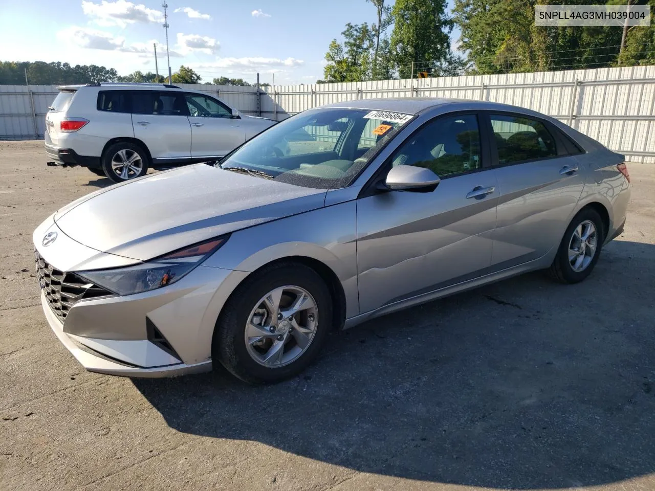 2021 Hyundai Elantra Se VIN: 5NPLL4AG3MH039004 Lot: 70696864