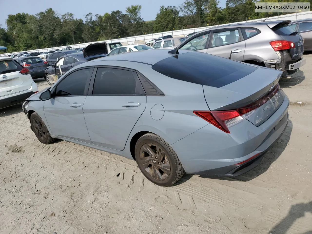 2021 Hyundai Elantra Sel VIN: KMHLM4AGXMU210460 Lot: 70987194