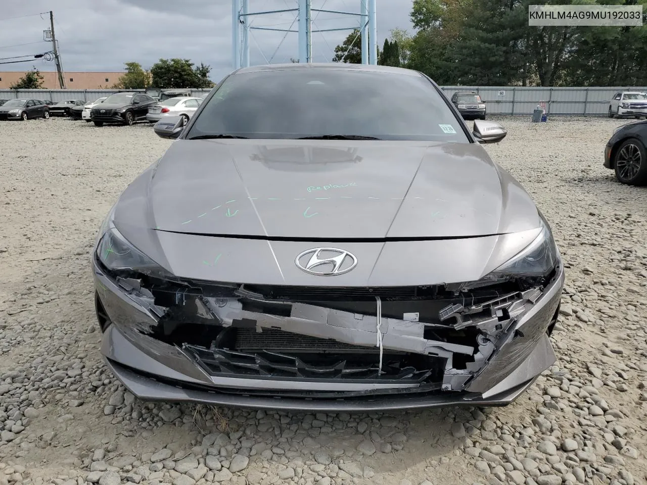 2021 Hyundai Elantra Sel VIN: KMHLM4AG9MU192033 Lot: 71385154