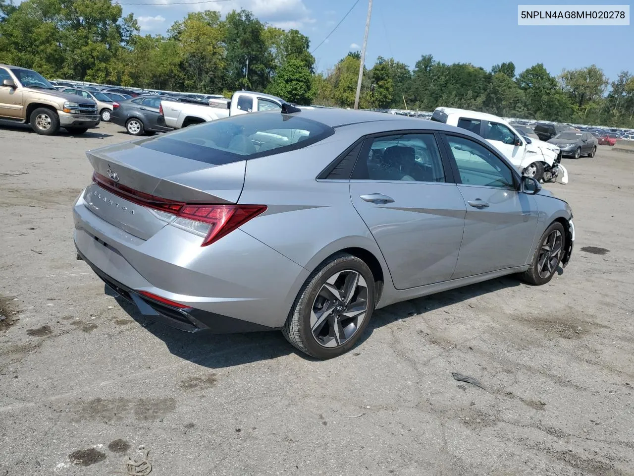 2021 Hyundai Elantra Sel VIN: 5NPLN4AG8MH020278 Lot: 71602714