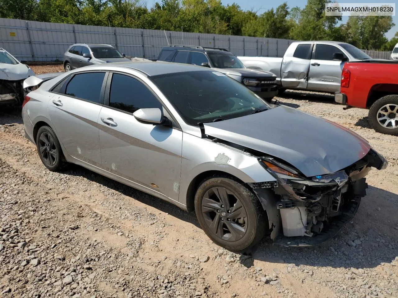 2021 Hyundai Elantra Sel VIN: 5NPLM4AGXMH018230 Lot: 71639444