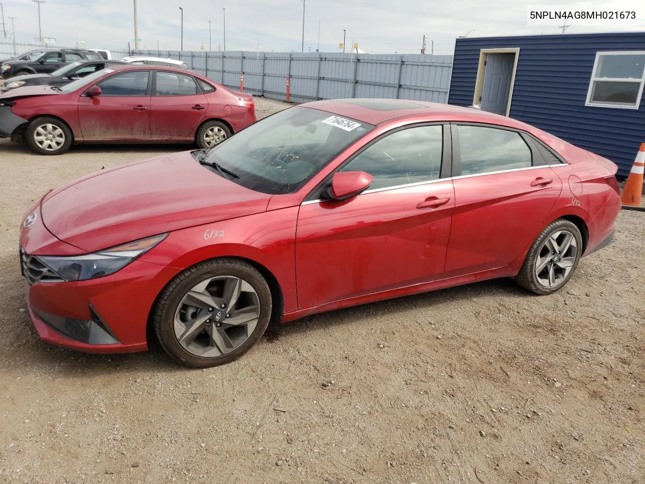 2021 Hyundai Elantra Sel VIN: 5NPLN4AG8MH021673 Lot: 71646764