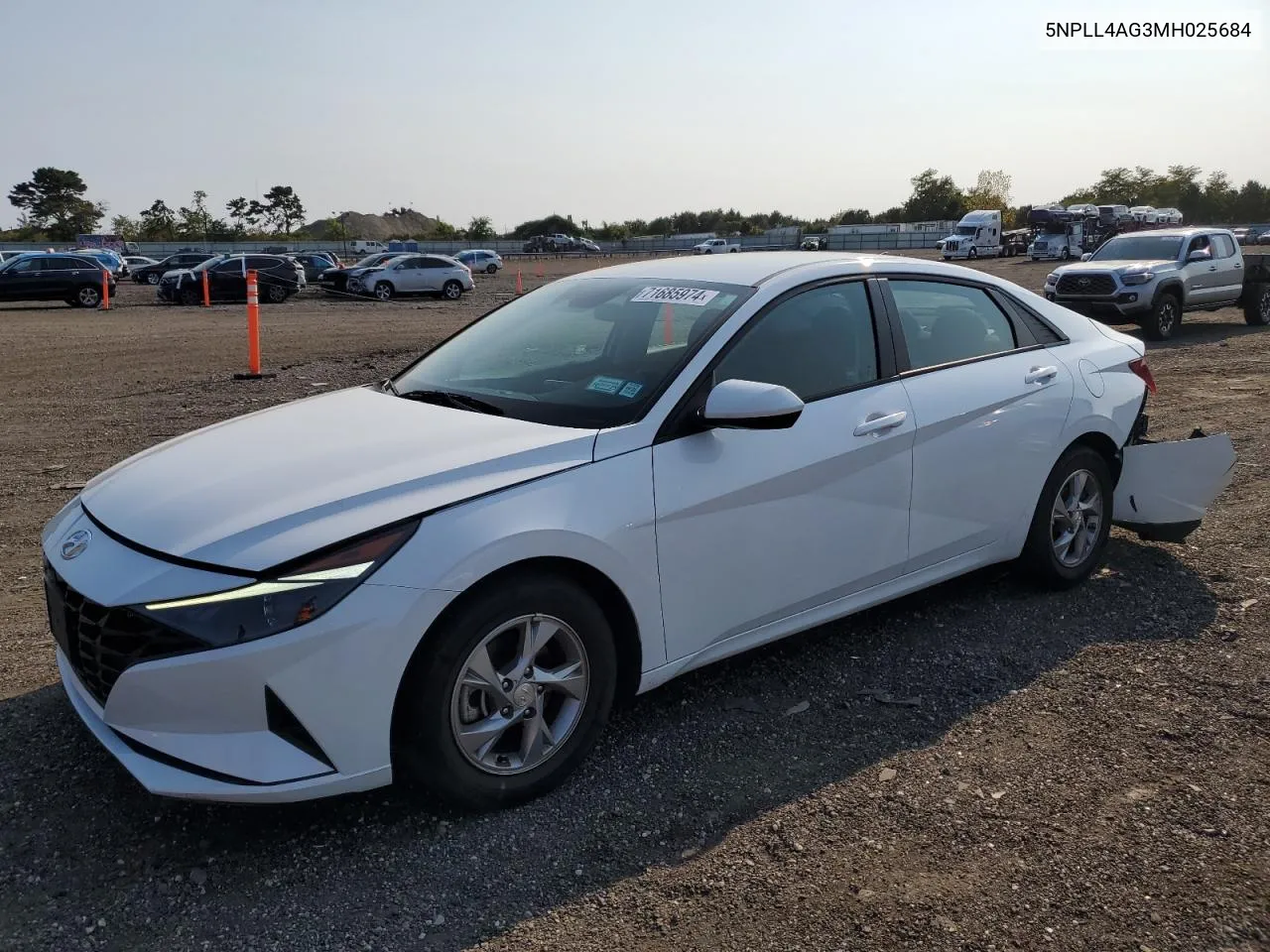 2021 Hyundai Elantra Se VIN: 5NPLL4AG3MH025684 Lot: 71685974