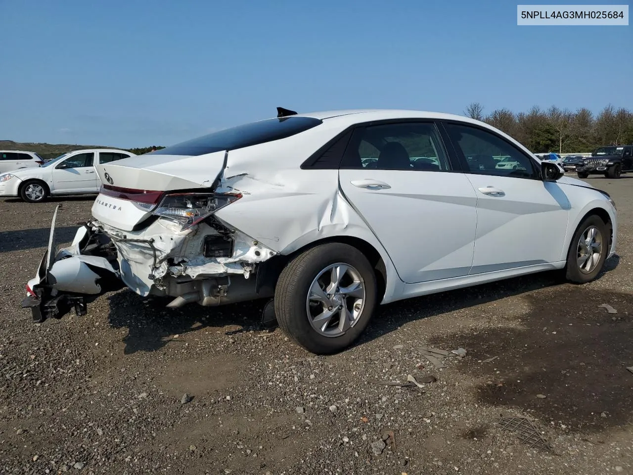 2021 Hyundai Elantra Se VIN: 5NPLL4AG3MH025684 Lot: 71685974