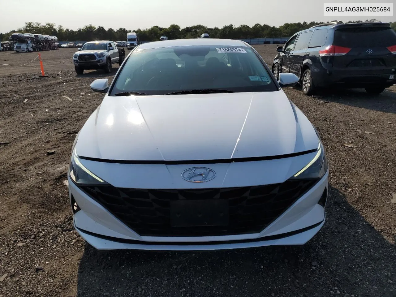 2021 Hyundai Elantra Se VIN: 5NPLL4AG3MH025684 Lot: 71685974