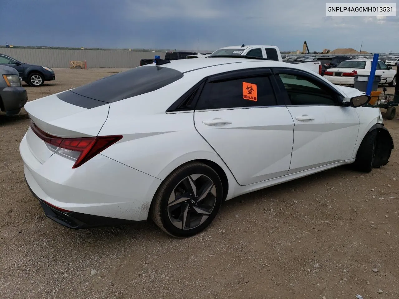 5NPLP4AG0MH013531 2021 Hyundai Elantra Limited