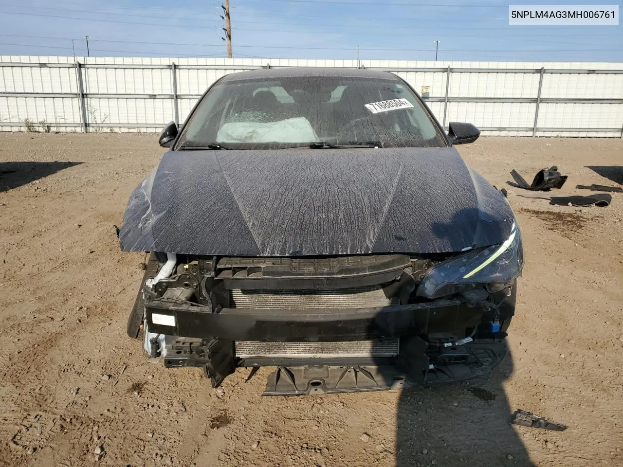 2021 Hyundai Elantra Sel VIN: 5NPLM4AG3MH006761 Lot: 71688504