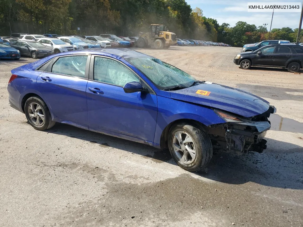 KMHLL4AGXMU213443 2021 Hyundai Elantra Se