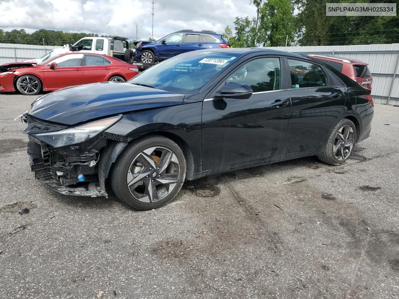 2021 Hyundai Elantra Limited VIN: 5NPLP4AG3MH025334 Lot: 72071284