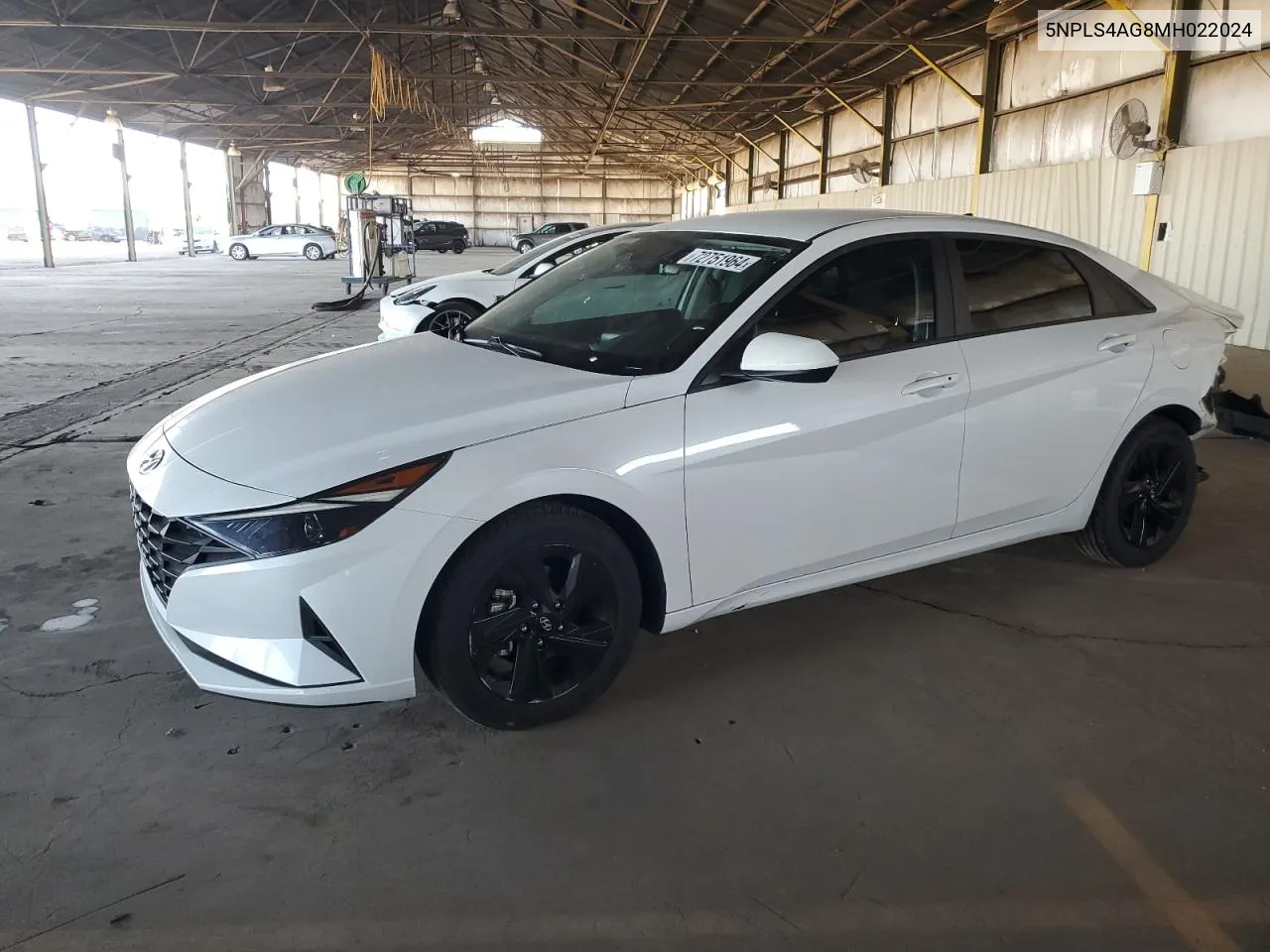 2021 Hyundai Elantra Sel VIN: 5NPLS4AG8MH022024 Lot: 72751964