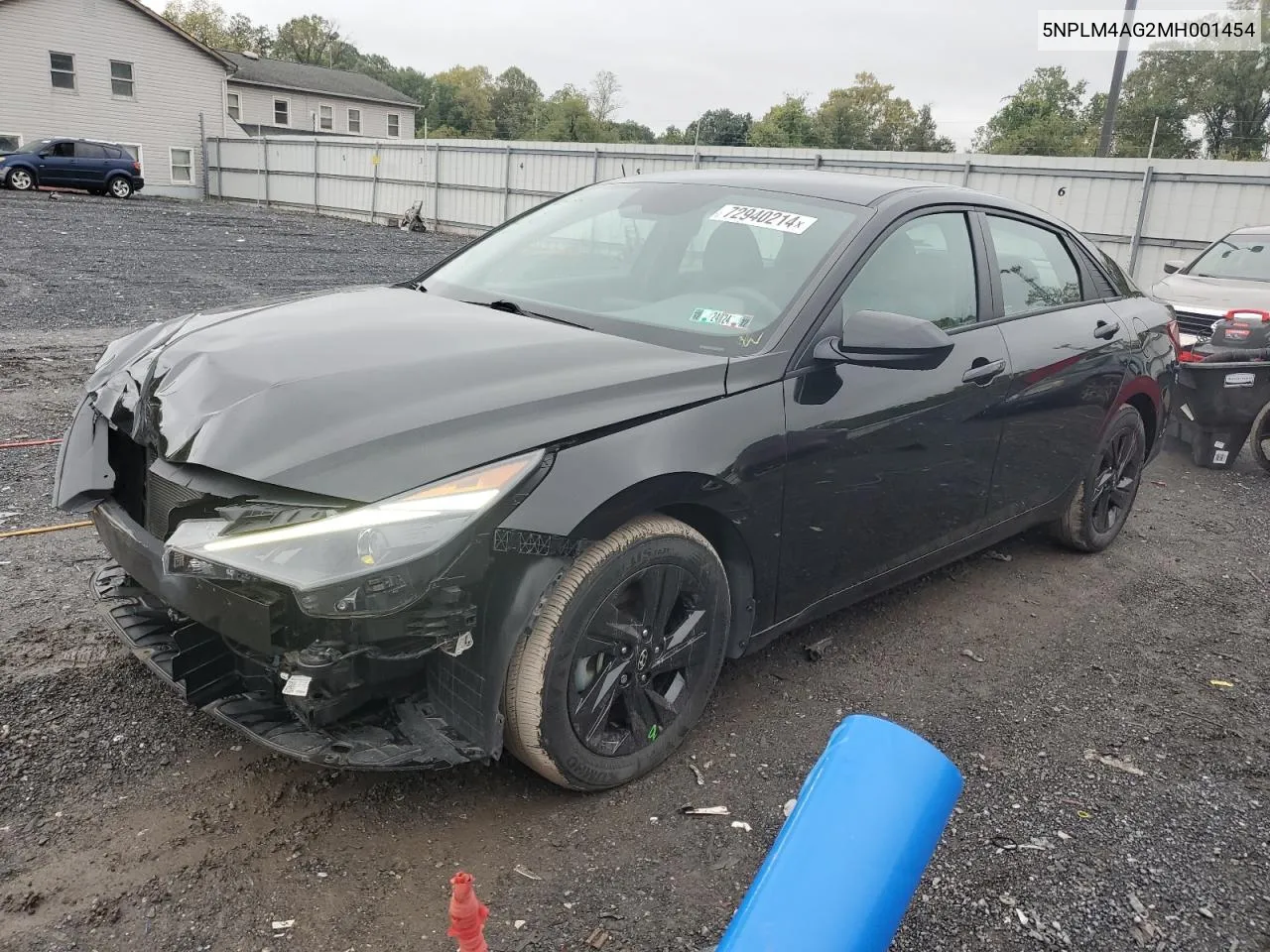 5NPLM4AG2MH001454 2021 Hyundai Elantra Sel