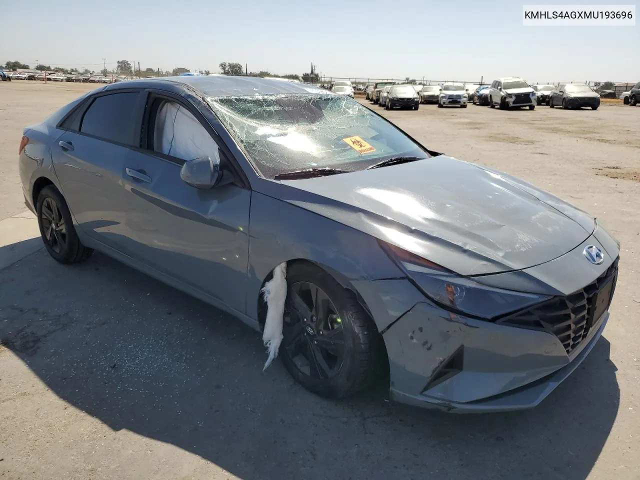 2021 Hyundai Elantra Sel VIN: KMHLS4AGXMU193696 Lot: 73036324