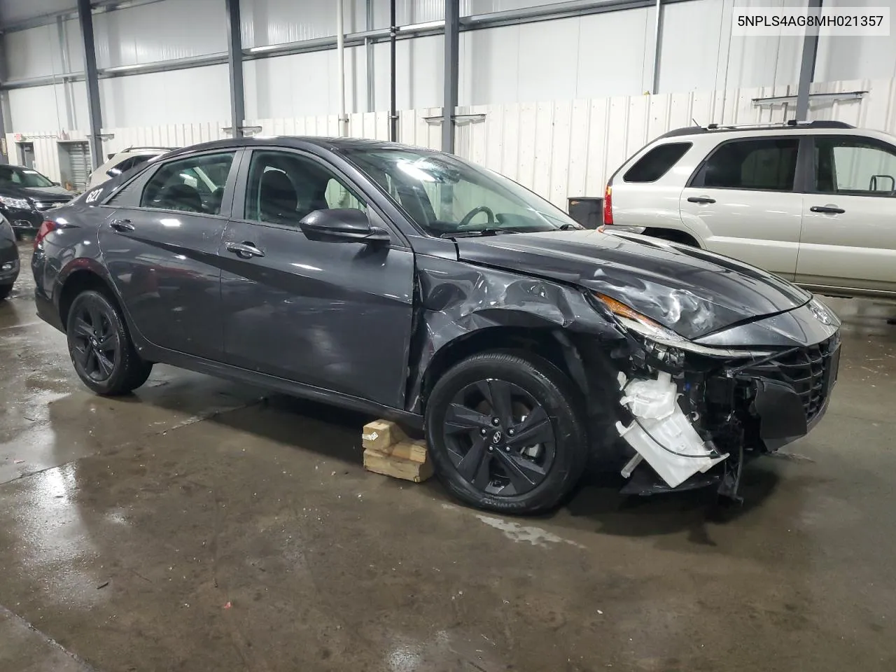 2021 Hyundai Elantra Sel VIN: 5NPLS4AG8MH021357 Lot: 73105714