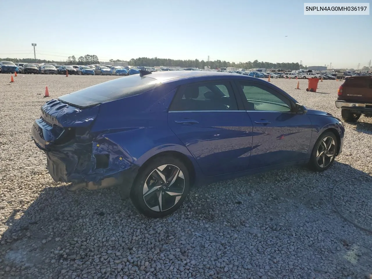 2021 Hyundai Elantra Sel VIN: 5NPLN4AG0MH036197 Lot: 73133084