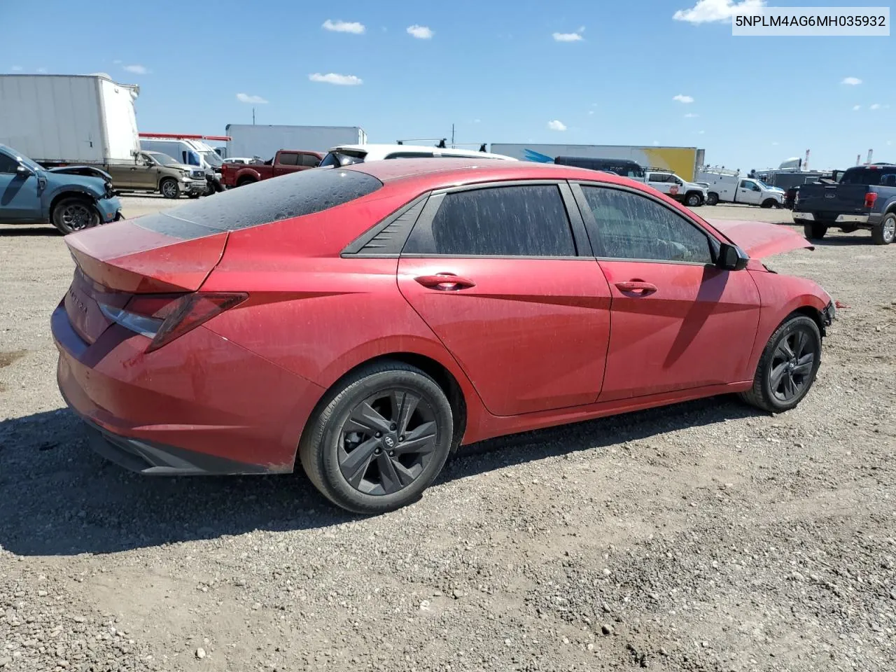 2021 Hyundai Elantra Sel VIN: 5NPLM4AG6MH035932 Lot: 73171424