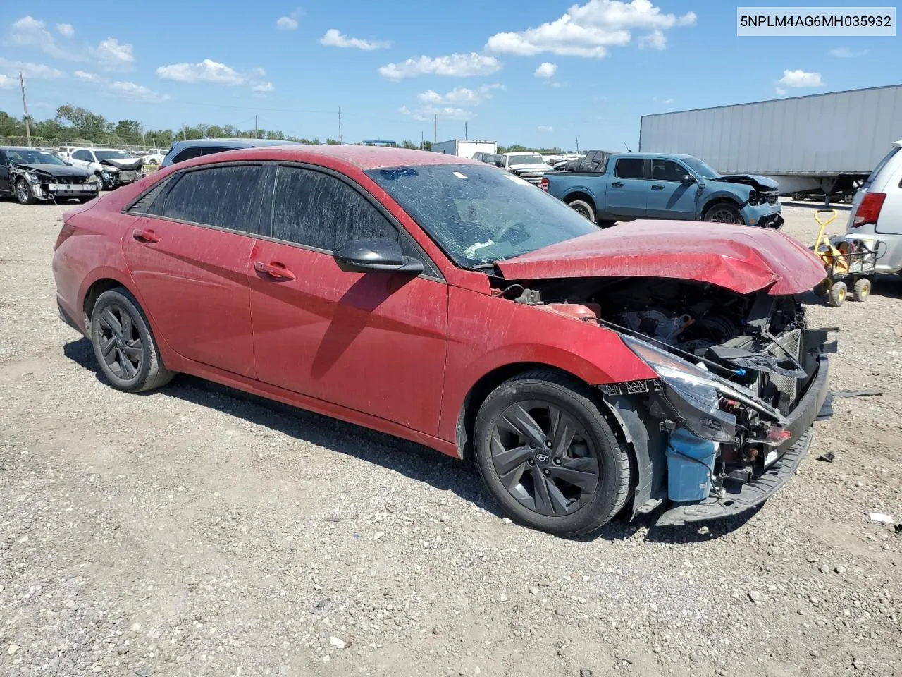 5NPLM4AG6MH035932 2021 Hyundai Elantra Sel