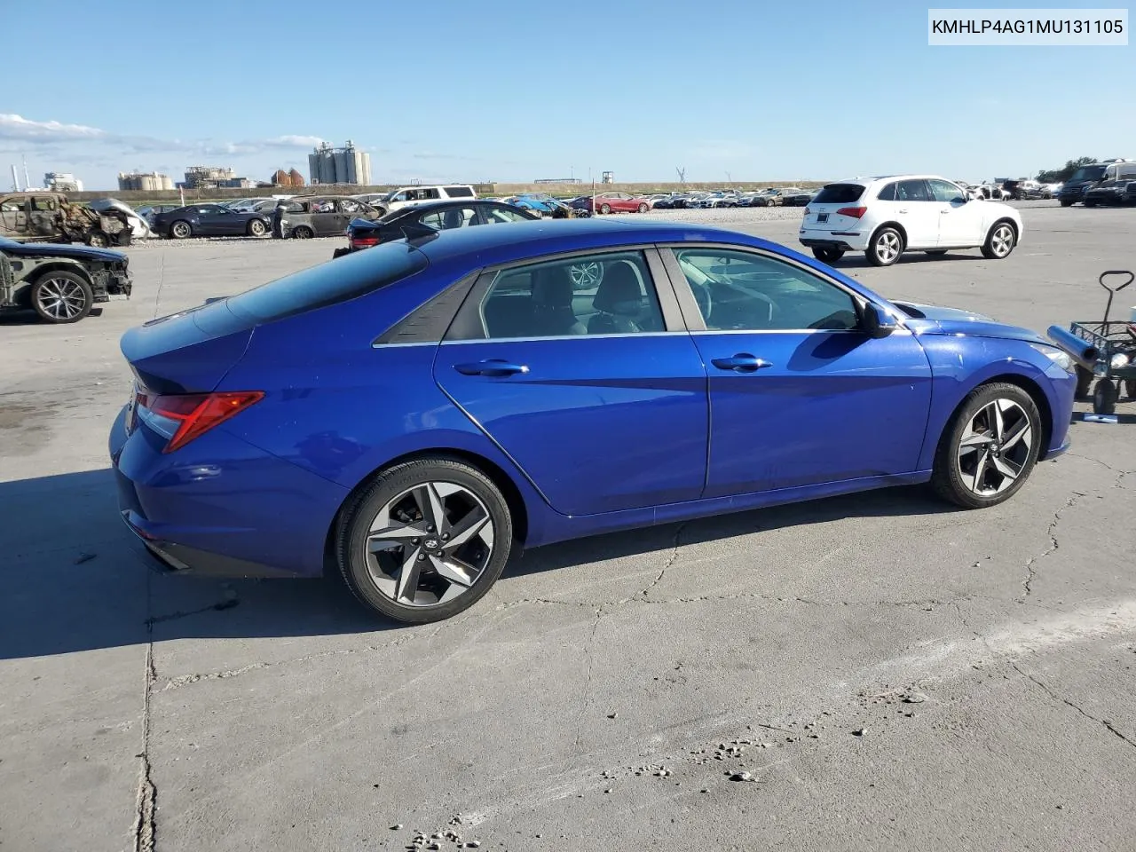 KMHLP4AG1MU131105 2021 Hyundai Elantra Limited