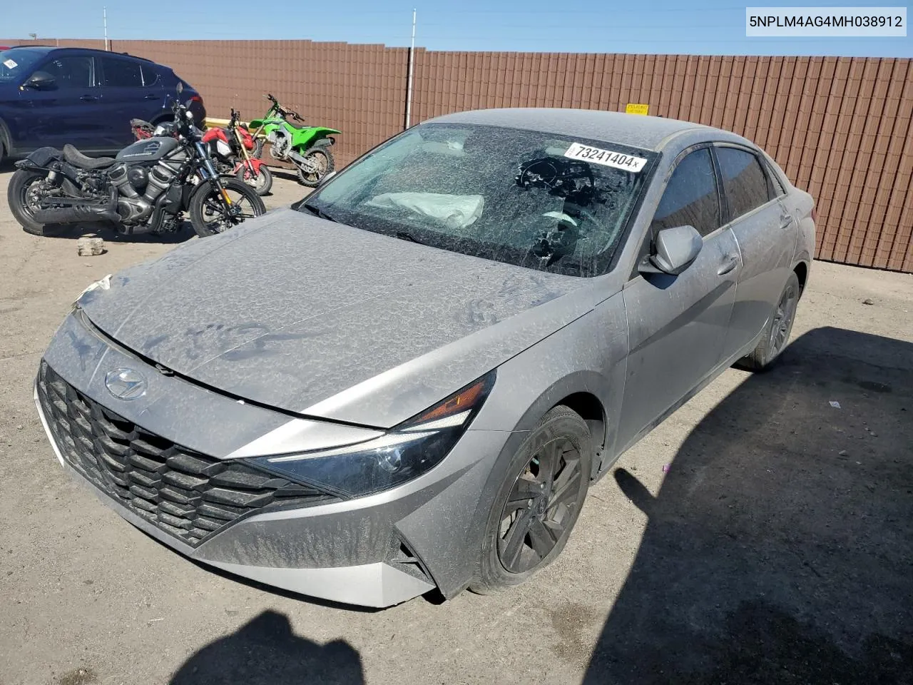 2021 Hyundai Elantra Sel VIN: 5NPLM4AG4MH038912 Lot: 73241404