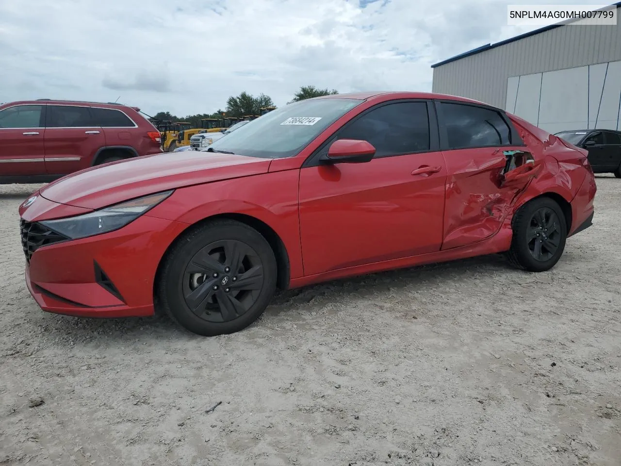 2021 Hyundai Elantra Sel VIN: 5NPLM4AG0MH007799 Lot: 73684214