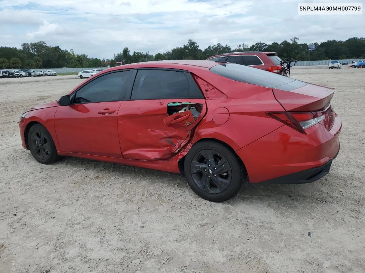 2021 Hyundai Elantra Sel VIN: 5NPLM4AG0MH007799 Lot: 73684214