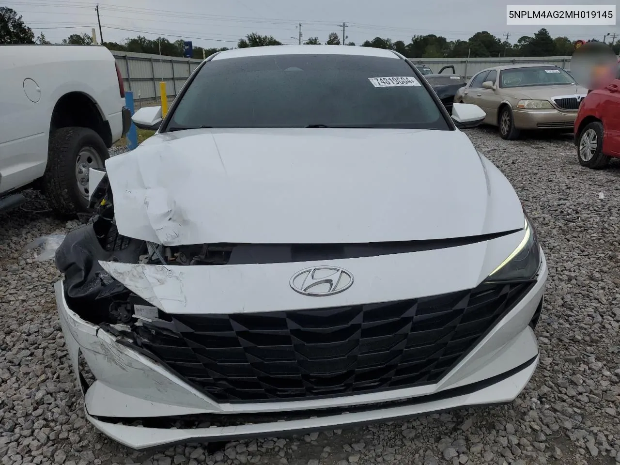 5NPLM4AG2MH019145 2021 Hyundai Elantra Sel