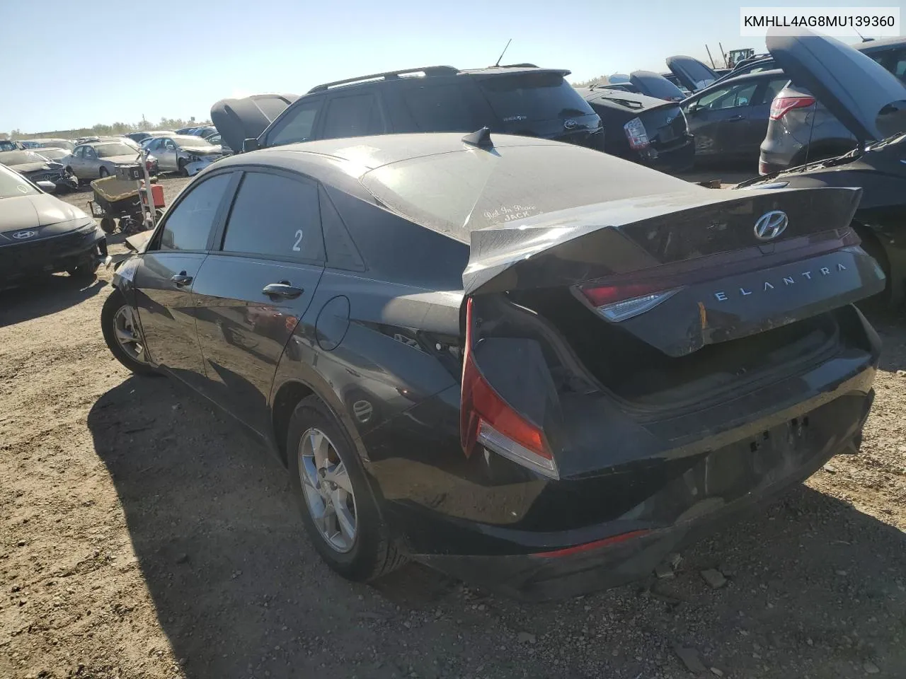 2021 Hyundai Elantra Se VIN: KMHLL4AG8MU139360 Lot: 74902354