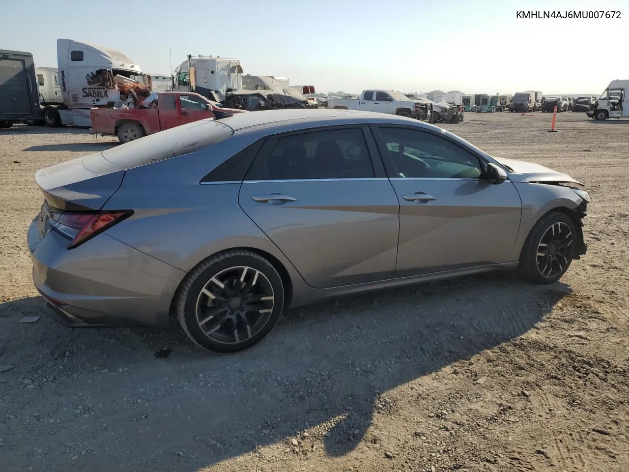 2021 Hyundai Elantra Limited VIN: KMHLN4AJ6MU007672 Lot: 75732184