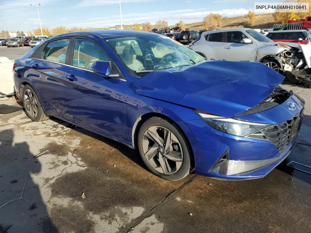 2021 Hyundai Elantra Limited VIN: 5NPLP4AG6MH010441 Lot: 78038754