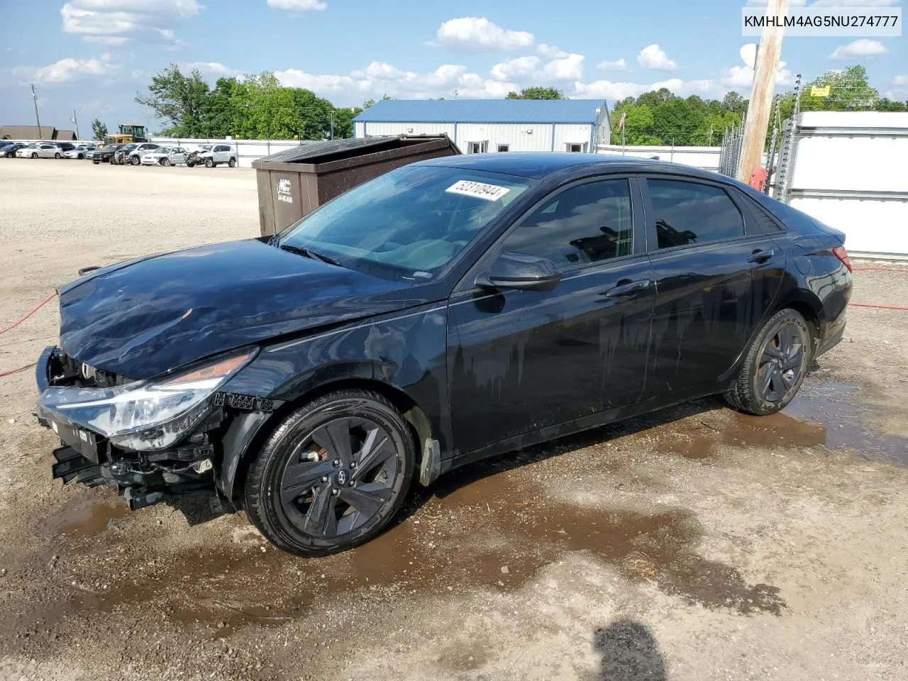 2022 Hyundai Elantra Sel VIN: KMHLM4AG5NU274777 Lot: 52310944