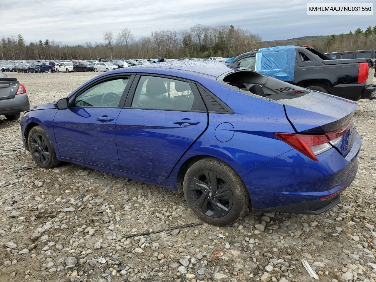 2022 Hyundai Elantra Blue VIN: KMHLM4AJ7NU031550 Lot: 52706994