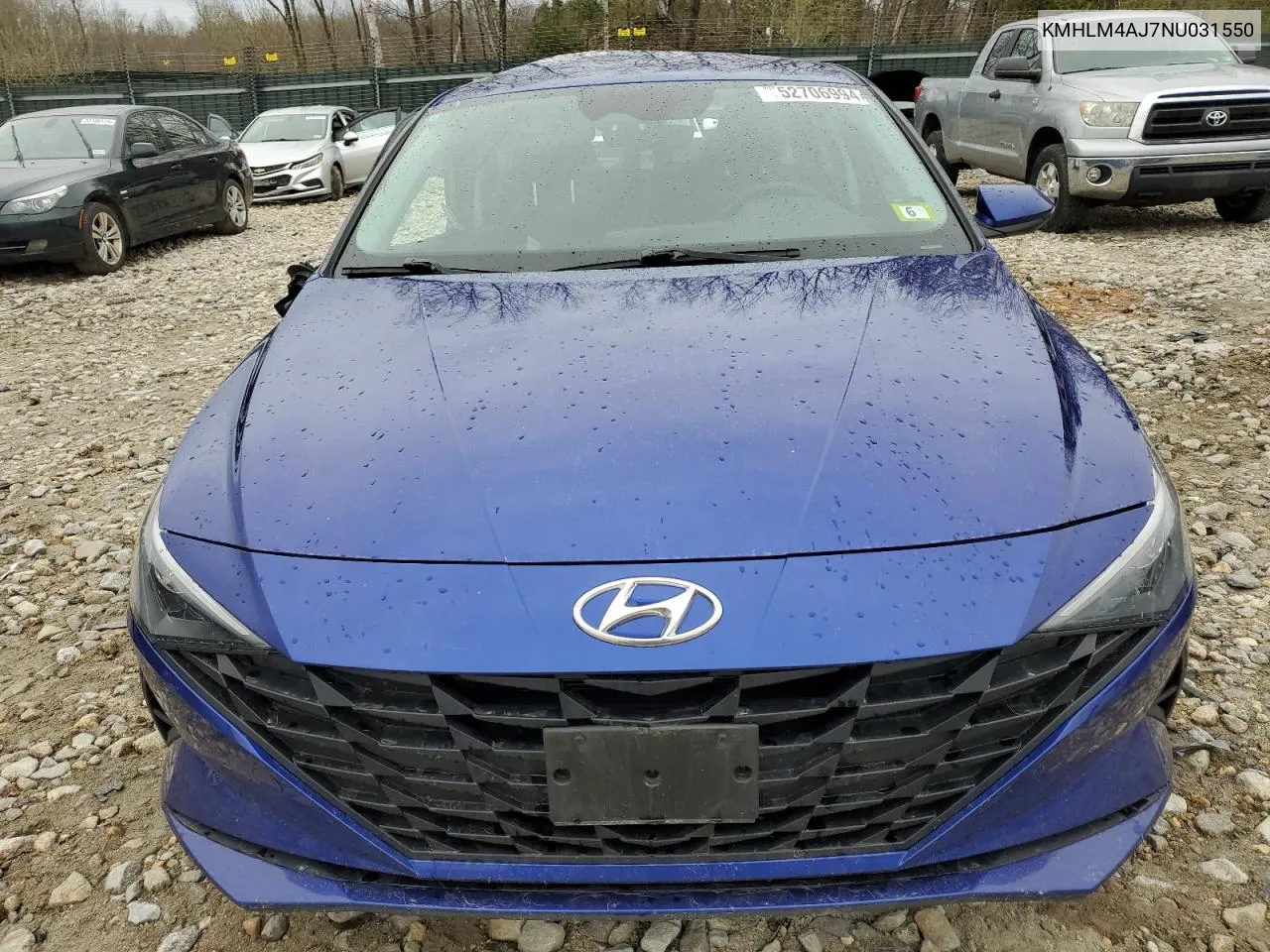 2022 Hyundai Elantra Blue VIN: KMHLM4AJ7NU031550 Lot: 52706994