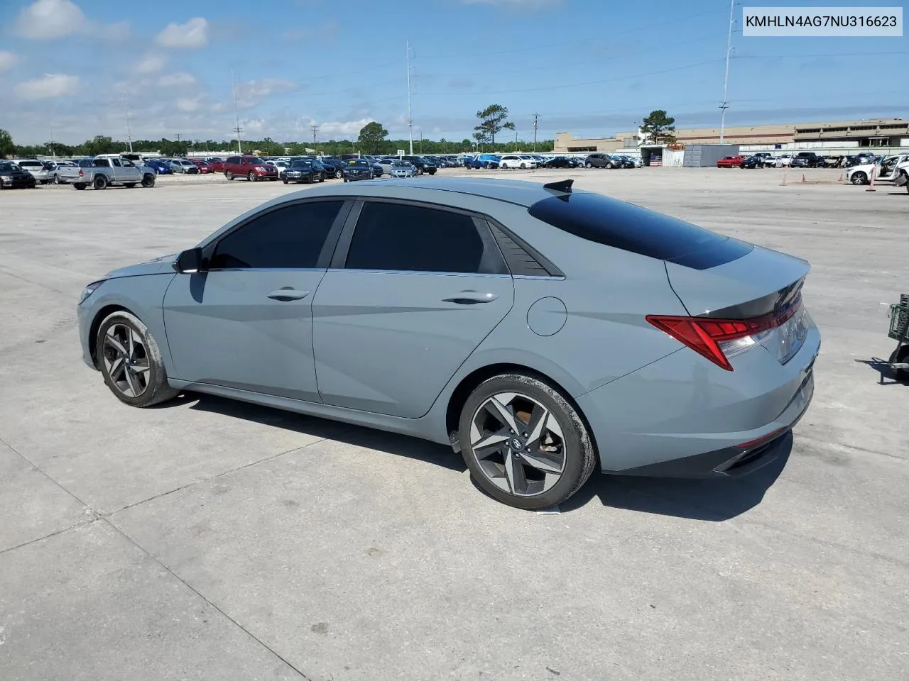 2022 Hyundai Elantra Sel VIN: KMHLN4AG7NU316623 Lot: 52728474