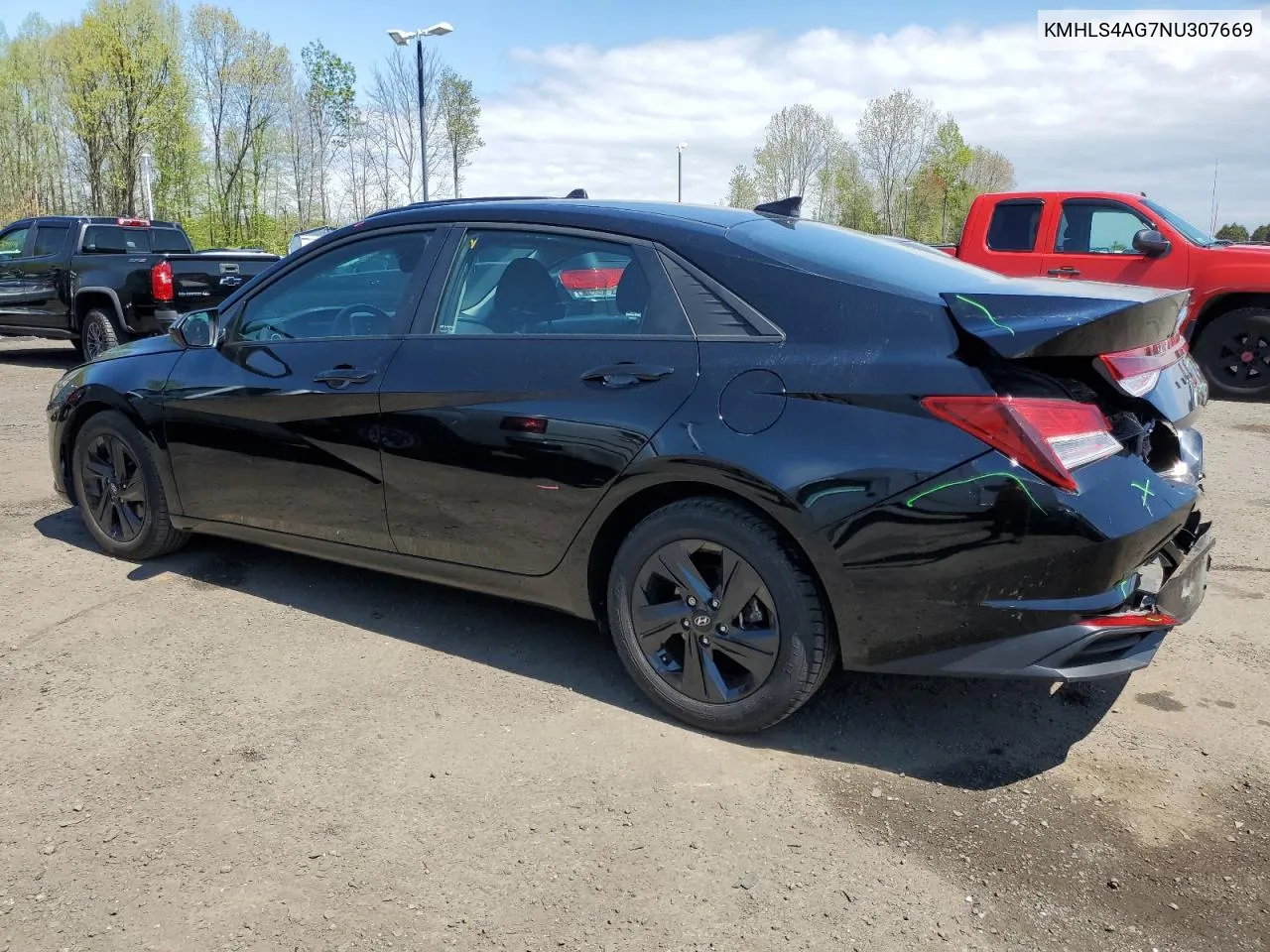 2022 Hyundai Elantra Sel VIN: KMHLS4AG7NU307669 Lot: 52941804