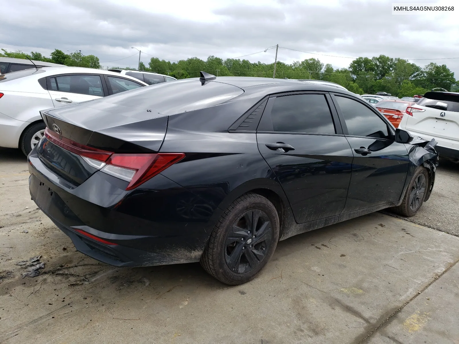 2022 Hyundai Elantra Sel VIN: KMHLS4AG5NU308268 Lot: 53989984