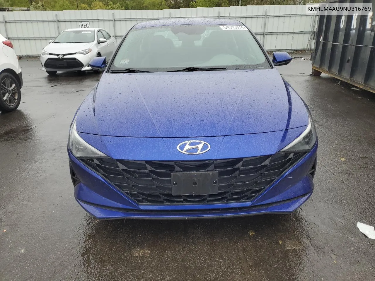 2022 Hyundai Elantra Sel VIN: KMHLM4AG9NU316769 Lot: 54315074