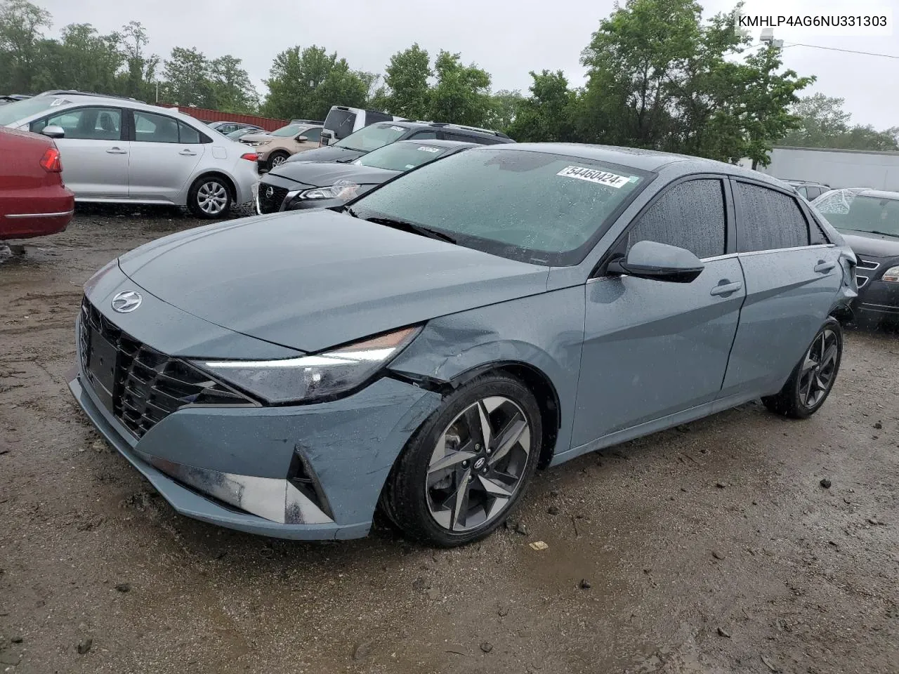 2022 Hyundai Elantra Limited VIN: KMHLP4AG6NU331303 Lot: 54460424