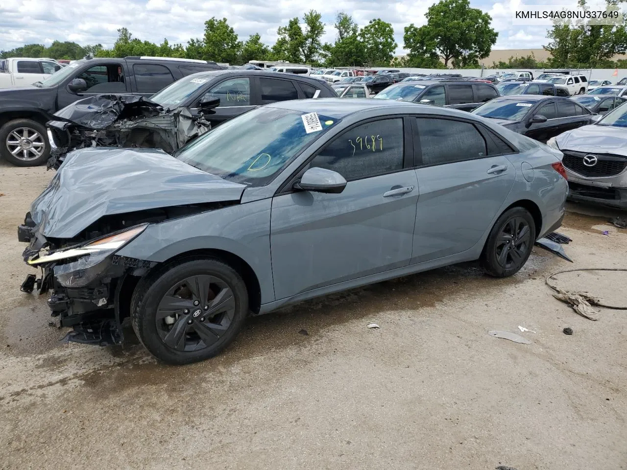 KMHLS4AG8NU337649 2022 Hyundai Elantra Sel