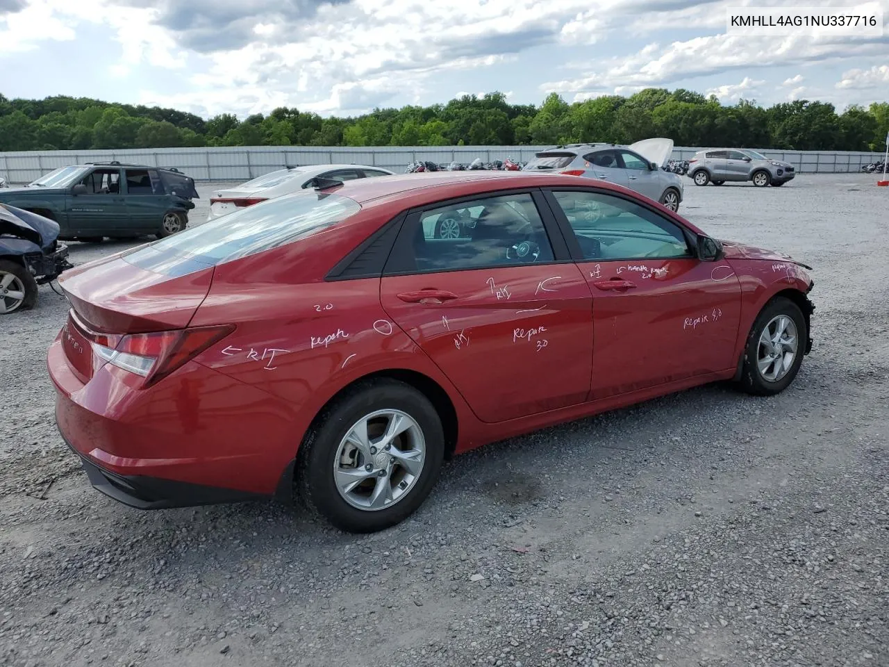 KMHLL4AG1NU337716 2022 Hyundai Elantra Se