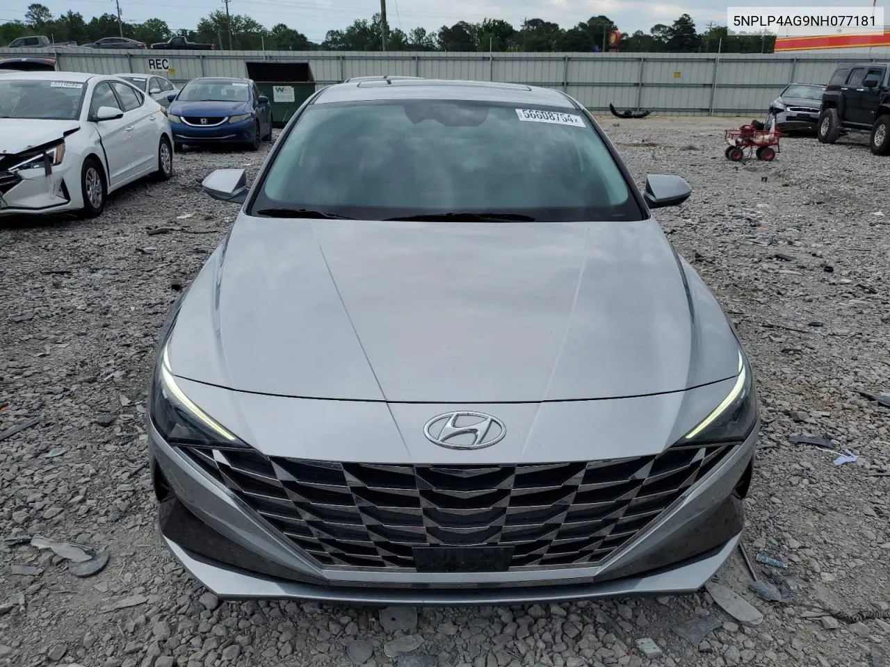 2022 Hyundai Elantra Limited VIN: 5NPLP4AG9NH077181 Lot: 56608754