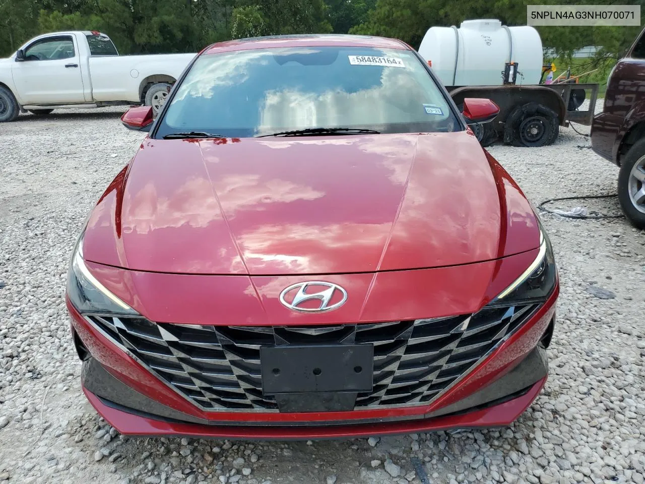 2022 Hyundai Elantra Sel VIN: 5NPLN4AG3NH070071 Lot: 58483164