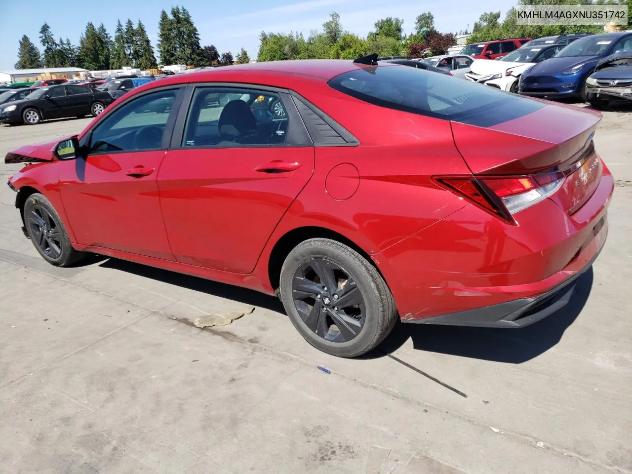 2022 Hyundai Elantra Sel VIN: KMHLM4AGXNU351742 Lot: 58972954