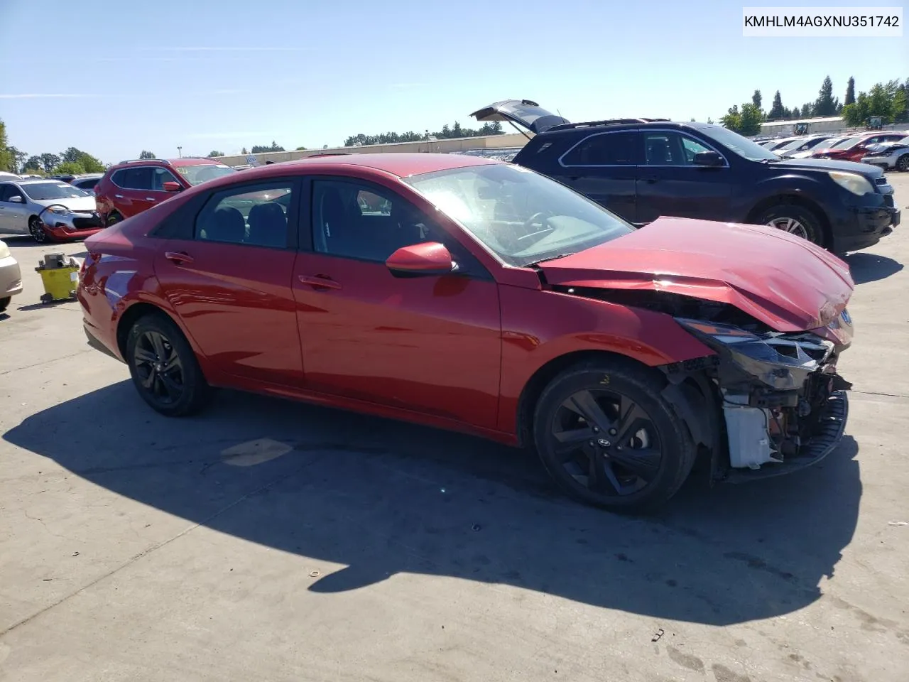 2022 Hyundai Elantra Sel VIN: KMHLM4AGXNU351742 Lot: 58972954