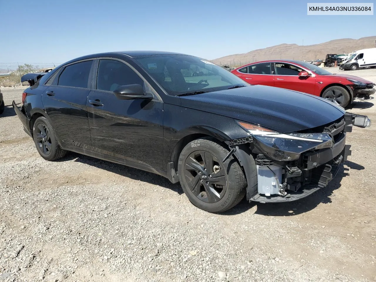 2022 Hyundai Elantra Sel VIN: KMHLS4AG3NU336084 Lot: 59510894