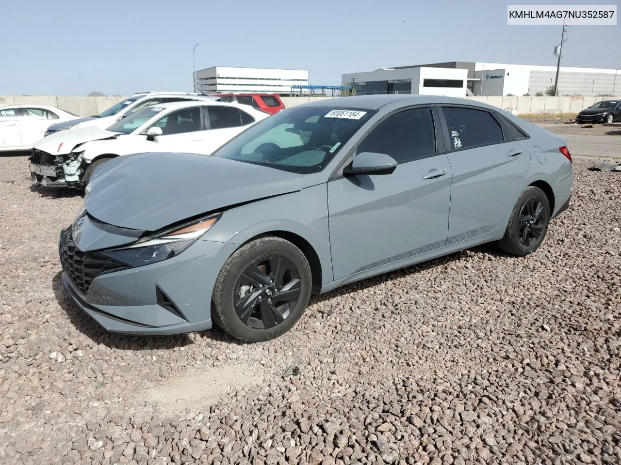 KMHLM4AG7NU352587 2022 Hyundai Elantra Sel